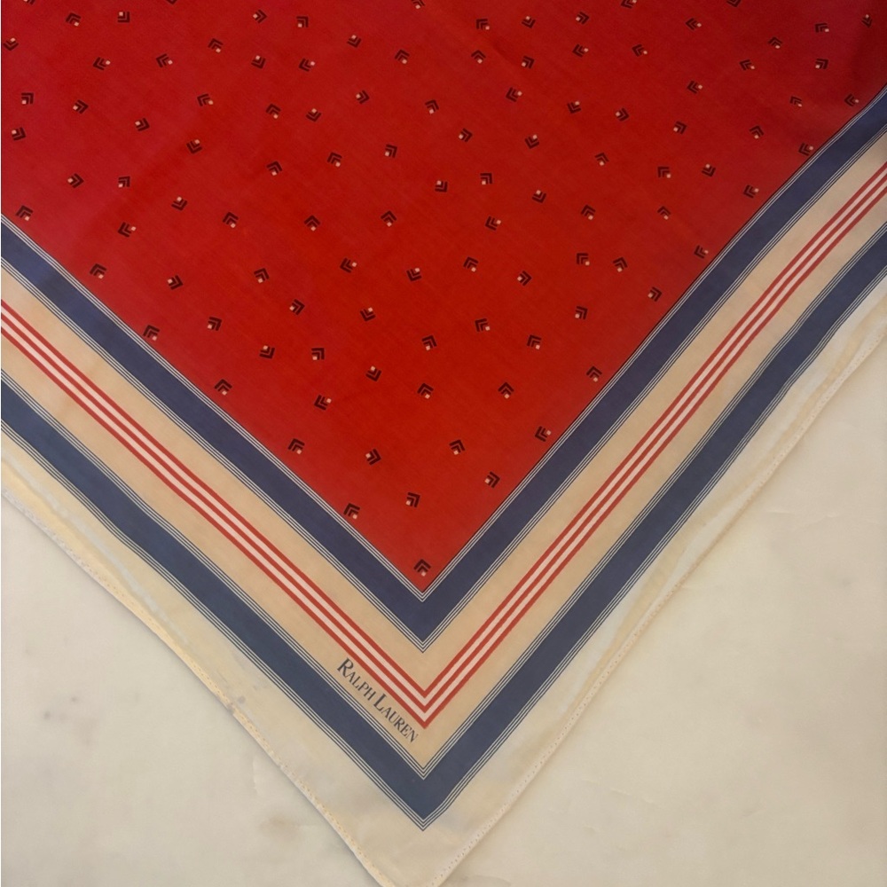 Vintage Ralph Lauren Handkerchief Cotton Scarf